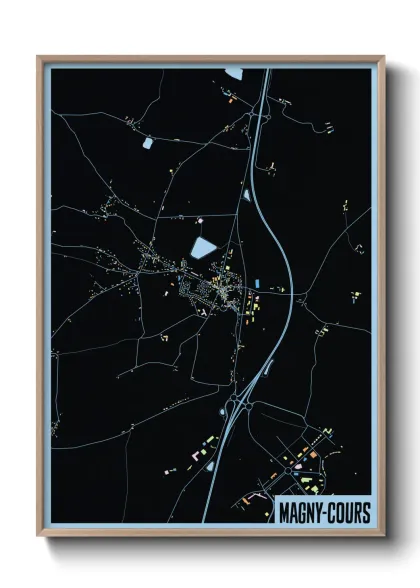 Une affiche de carte sur Magny-Cours