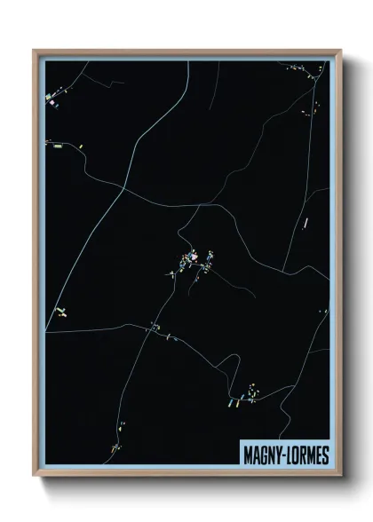 Une affiche de carte sur Magny-Lormes