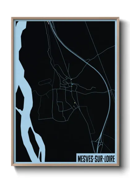 Une affiche de carte sur Mesves-sur-Loire