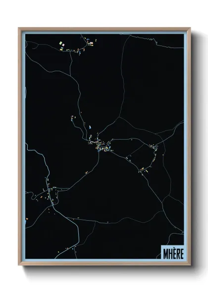 Une affiche de carte sur Mhère