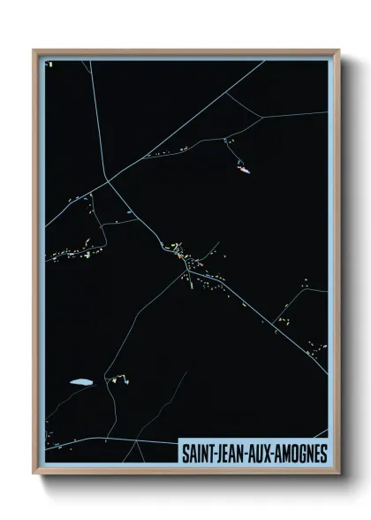 Une affiche de carte sur Saint-Jean-aux-Amognes