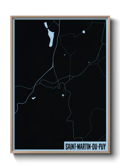 Une affiche de carte sur Saint-Martin-du-Puy