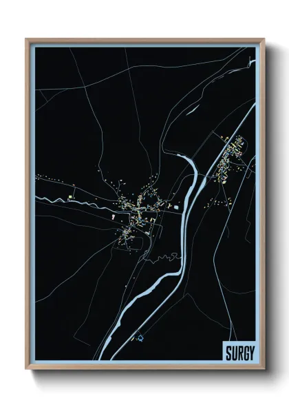 Une affiche de carte sur Surgy