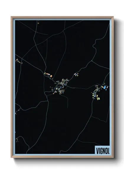 Une affiche de carte sur Vignol
