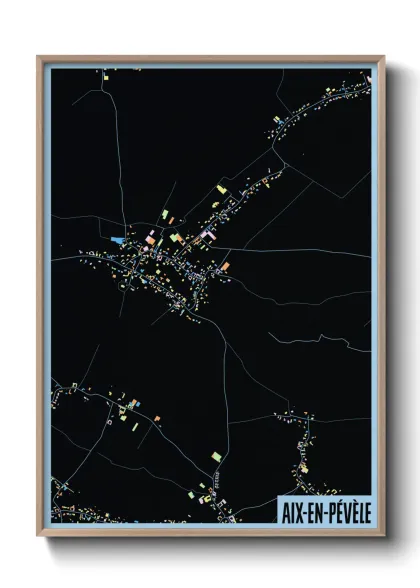 Une affiche de carte sur Aix-en-Pévèle