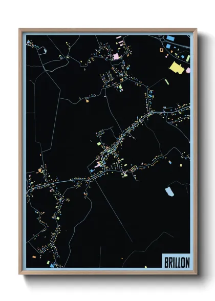 Une affiche de carte sur Brillon
