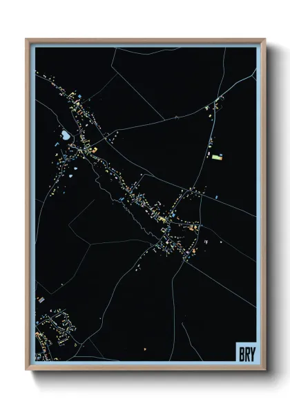 Une affiche de carte sur Bry