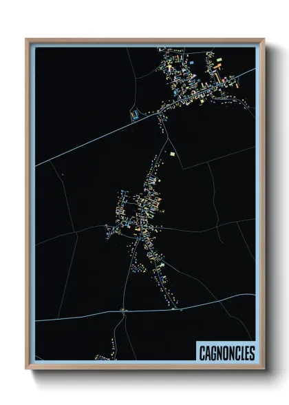 Une affiche de carte sur Cagnoncles