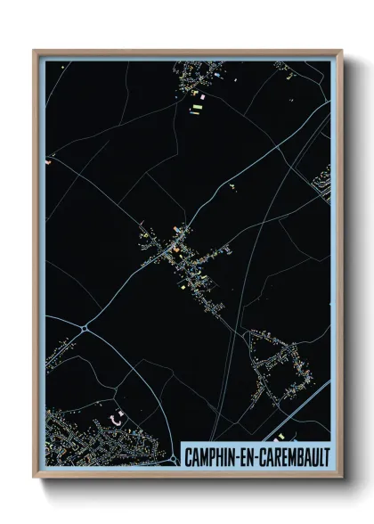 Une affiche de carte sur Camphin-en-Carembault