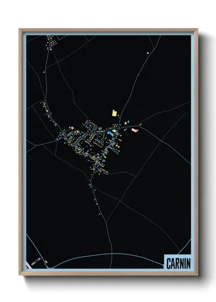 Une affiche de carte sur Carnin