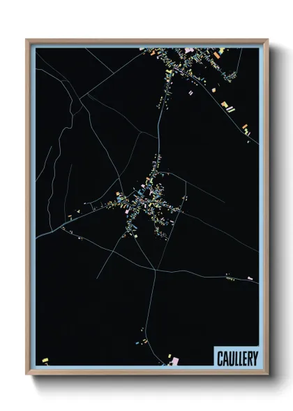 Une affiche de carte sur Caullery