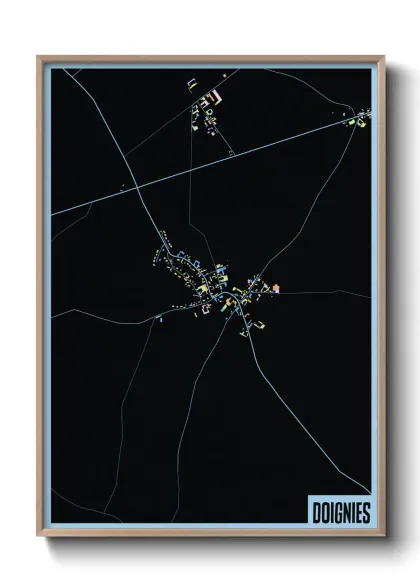 Une affiche de carte sur Doignies