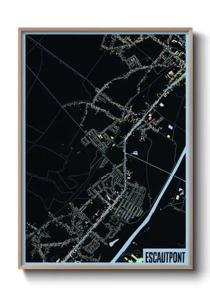 Une affiche de carte sur Escautpont