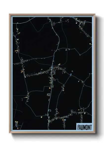 Une affiche de carte sur Faumont