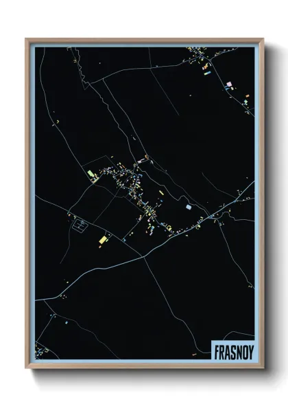 Une affiche de carte sur Frasnoy