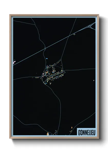 Une affiche de carte sur Gonnelieu