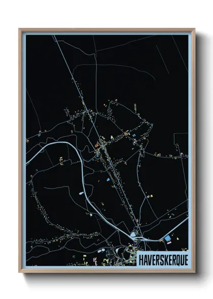 Une affiche de carte sur Haverskerque