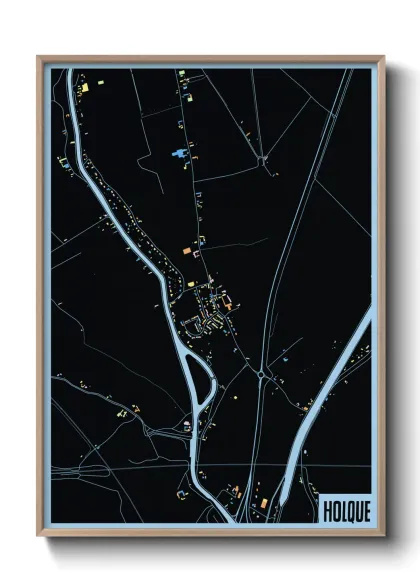 Une affiche de carte sur Holque