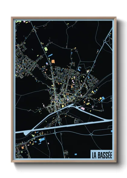 Une affiche de carte sur La Bassée