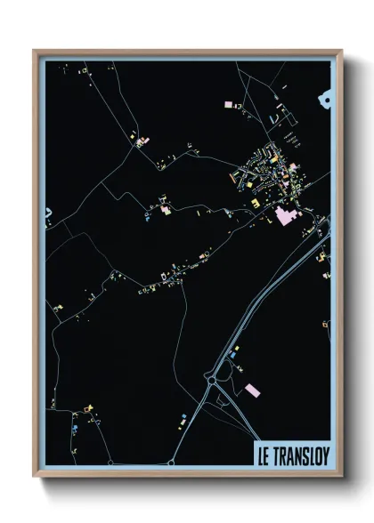 Une affiche de carte sur Le Transloy