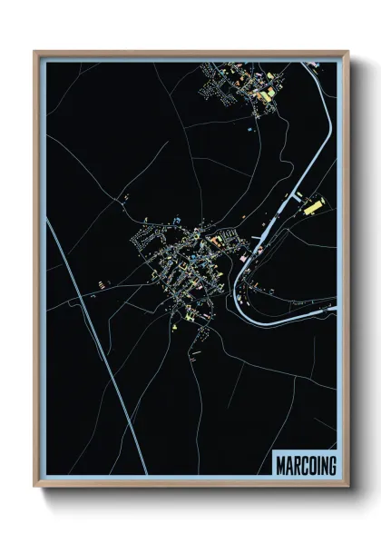 Une affiche de carte sur Marcoing