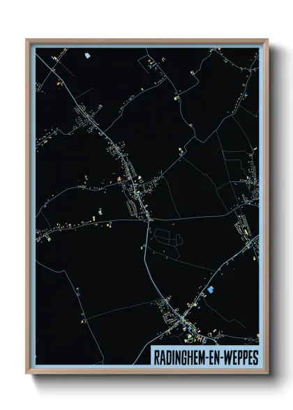Une affiche de carte sur Radinghem-en-Weppes