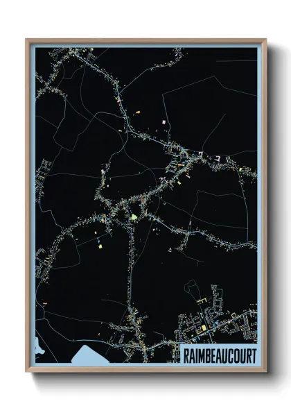 Une affiche de carte sur Raimbeaucourt
