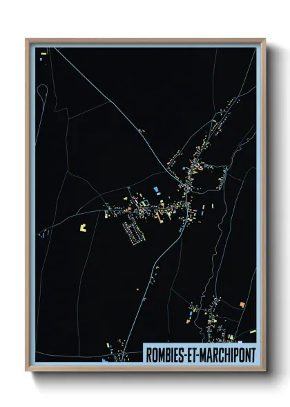 Une affiche de carte sur Rombies-et-Marchipont