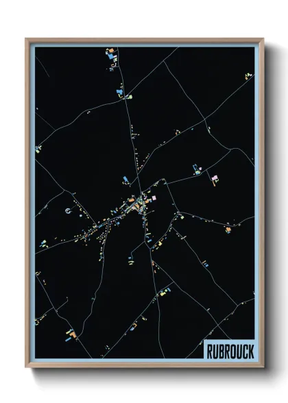 Une affiche de carte sur Rubrouck