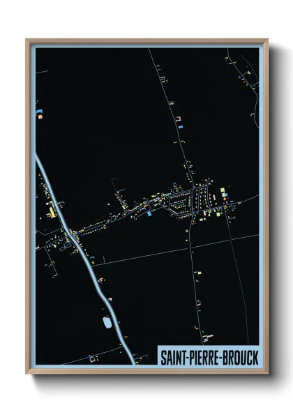 Une affiche de carte sur Saint-Pierre-Brouck