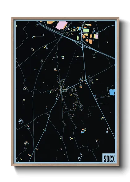 Une affiche de carte sur Socx