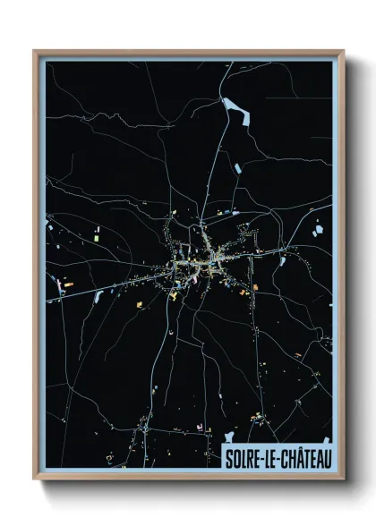 Une affiche de carte sur Solre-le-Château