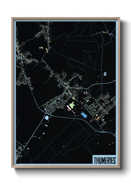 Une affiche de carte sur Thumeries