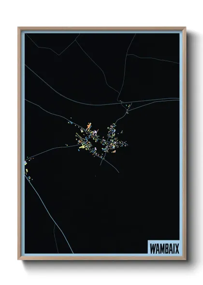 Une affiche de carte sur Wambaix