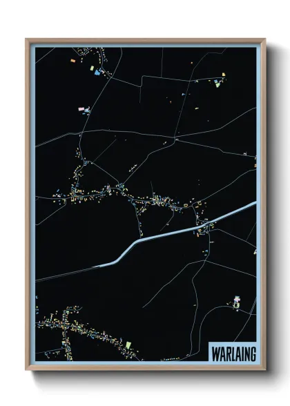 Une affiche de carte sur Warlaing