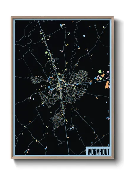 Une affiche de carte sur Wormhout