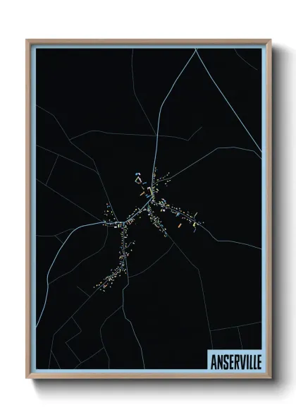 Une affiche de carte sur Anserville