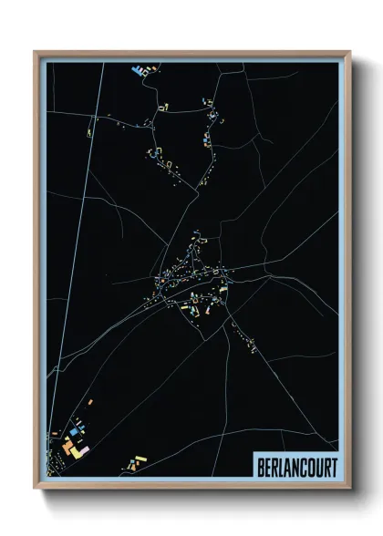 Une affiche de carte sur Berlancourt