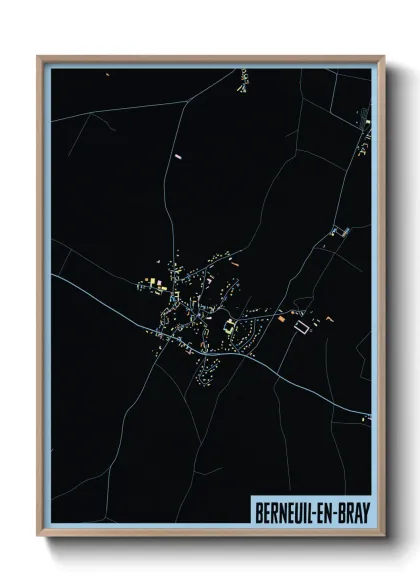 Une affiche de carte sur Berneuil-en-Bray