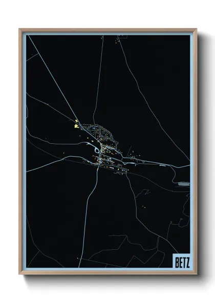 Une affiche de carte sur Betz