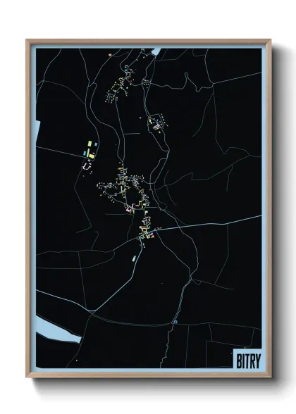 Une affiche de carte sur Bitry