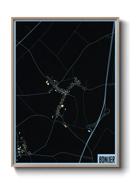 Une affiche de carte sur Bonlier