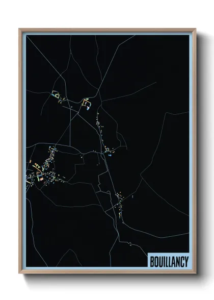 Une affiche de carte sur Bouillancy