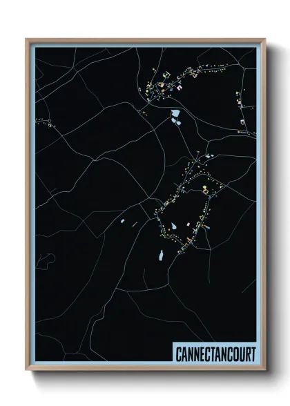 Une affiche de carte sur Cannectancourt