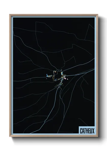 Une affiche de carte sur Catheux