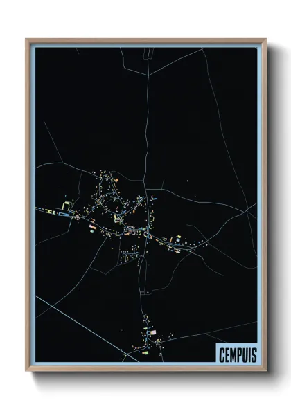 Une affiche de carte sur Cempuis