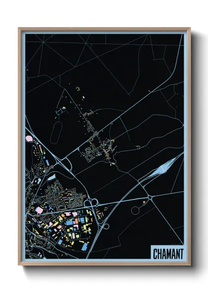 Une affiche de carte sur Chamant