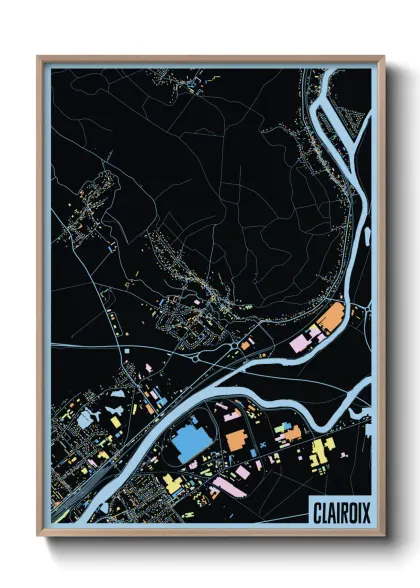 Une affiche de carte sur Clairoix