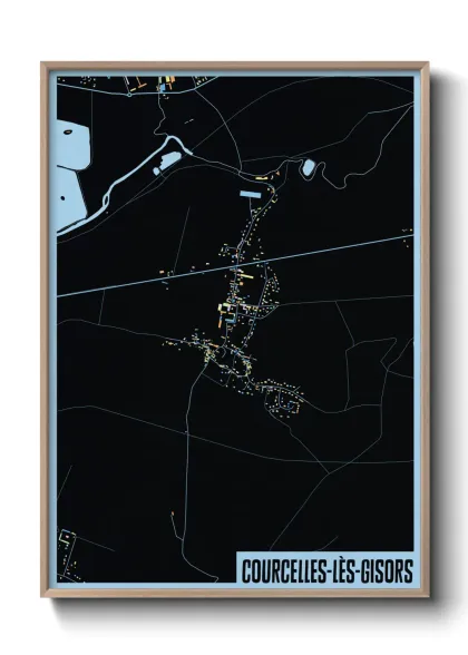 Une affiche de carte sur Courcelles-lès-Gisors