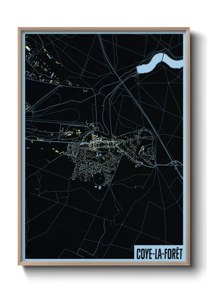 Une affiche de carte sur Coye-la-Forêt